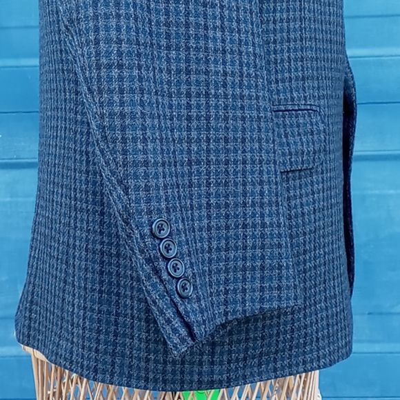 Oscar dela Renta Men's Luxury Check Blazer - Picture 11 of 15